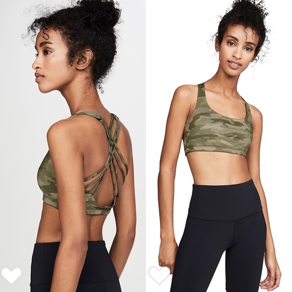 Onzie Tops - Onzie Yoga Chic Sports Bra Moss Camo Green Sz M